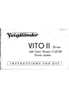 Voigtlander Vito 2 manual. Camera Instructions.